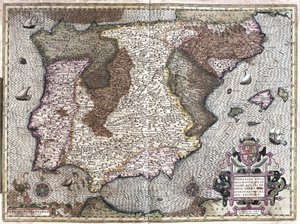スペイン (彫刻) 作： Gerardus Mercator