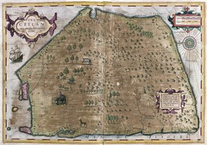 スリランカ（彫刻 作： Gerardus Mercator