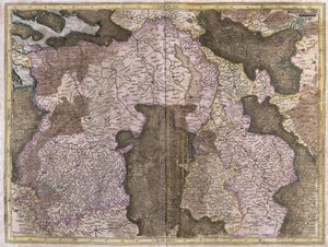 無題 ブラバントの地図ベルギーとオランダ (彫刻) 作： Gerardus Mercator