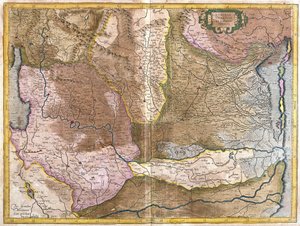 イタリア、ヴェローナ、ヴィツェンツァ、パドヴァ（エングレーヴィング 作： Gerardus Mercator