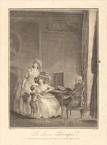 中断されたレッスン 作： Geraud Vidal after Nicolas Lavreince
