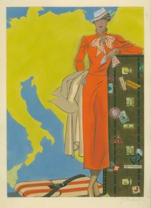 1932年の女性のファッション-トラベルドレス- Gerd Hartung 作： Gerd Hartung