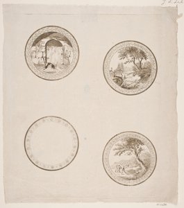 ラ・フォンテーヌの寓話の 4 つのビネット 作： Gerhard Ludvig Lahde