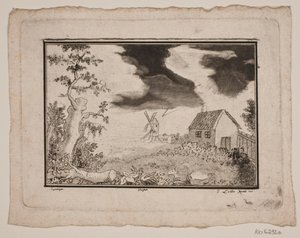 家と工場のある風景 作： Gerhard Ludvig Lahde