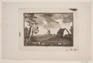 家と工場のある風景 作： Gerhard Ludvig Lahde