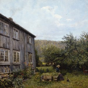 庭で 作： Gerhard Peter Frantz Vilhelm Munthe