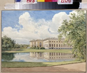 「ツァールスコエ・セローのアレクサンダー宮殿」ゲルハルト・ヴィルヘルム・フォン・ロイテルン（1794-1865）、紙に水彩