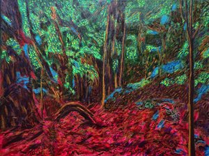 メキシコのジャングル、2019年（キャンバスに油彩） 作： Gerhardt Isringhaus