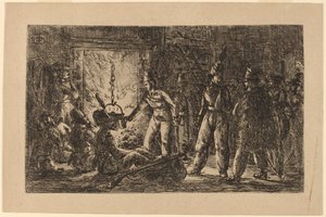 暖炉の前のコサック [直訳] 作： Gerhardus Emaus de Micault
