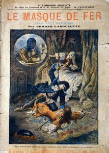 19世紀の終わりに分割払いで出版されたルマスクデフェル、エドモンドラドゥセッテの小説の表紙