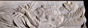 ルネ・ド・ビラーグの妻、ヴァレンタイン・バルビアニ（1518-1572）の葬儀用モニュメントの構成要素。大理石の低浮き彫り 作： Germain Pilon