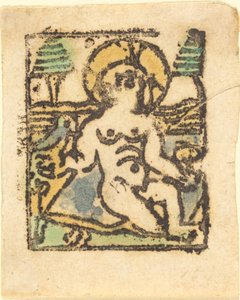 鳥と一緒にいるキリストの子供 作： German 15th Century
