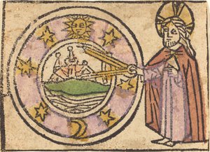 地球を測るキリスト 作： German 15th Century