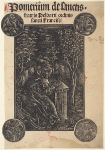 フランシスコ会、テメスバールのペルバルトゥス、庭で 作： German 15th Century