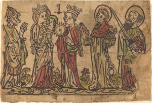 マドンナとチャイルド ウィズ フォー セインツ 作： German 15th Century