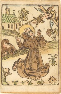 聖痕を受ける聖フランチェスコ 作： German 15th Century