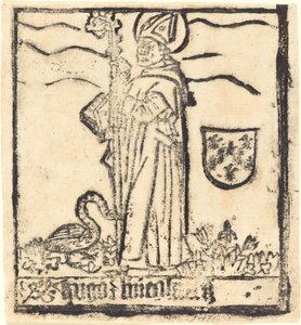 リンカーンの聖ユーゴー (またはアバロンの聖ユーゴー) 作： German 15th Century