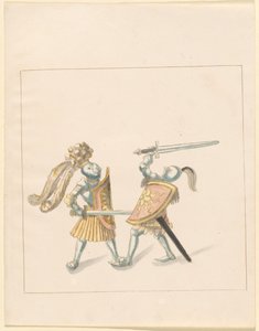Freydal、The Book of Jousts and Tournament of Jousts and Tournament of Emperor Maximilian I: Combats on Foot (Jousts)(Volume III): プレート 161 作： German 16th Century