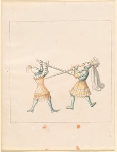 Freydal、The Book of Jousts and Tournament of Jousts and Tournament of Emperor Maximilian I: Combats on Foot (Jousts)(Volume III): プレート 159 作： German 16th Century