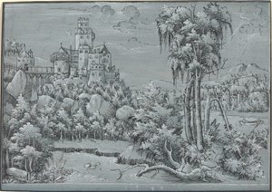 お城のある風景 作： German 16th Century