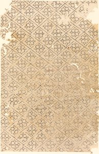 花とダイヤ柄のシート 作： German 16th Century
