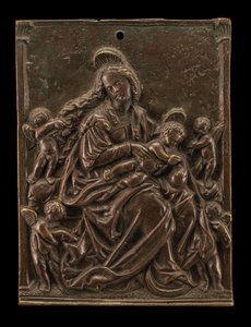 四人の天使と聖母子 作： German 16th Century