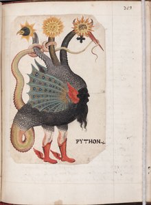 Python from：Alchemical and Rosicrucian Compendium、ca 1760