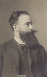 ヘルマン・スダーマン（1857-1928）、ドイツの劇作家、小説家（モノクロ写真）