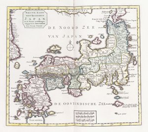 日本の地図、1769 作： German School