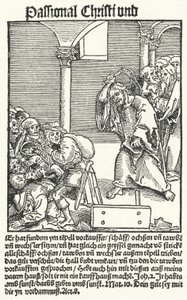 ルターの反教皇派パンフレット『Passional Christi und Antichristi』の1ページ。 作： German School