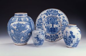 中国風フランクフルト青白磁セレクション 1680～90年頃（陶磁器 作： German School