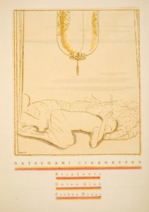 Styl, pub.1922より "Batschari Cigaretten "の広告（ポショワール版画）