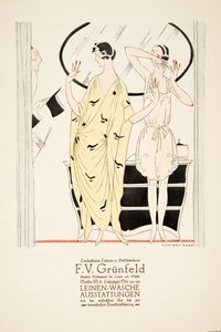 F.V.グランフェルト "の広告、Styl, pub.1922より（ポショワール版画）