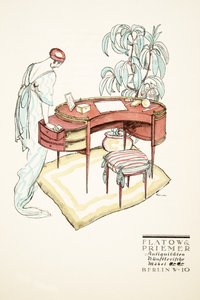 アンティーク、フラトウ＆プリーマー社の広告（1922年発行の『Styl』より）（ポショワール版画
