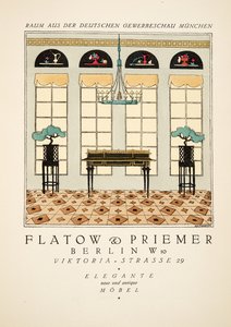 Flatow & Priemer "の広告、1922年に出版されたStylより（ポショワールプリント 作： German School