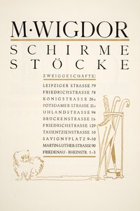 M. Wigdor, Umbrella Storesの広告（1922年発行のStyl誌より）（ポショワールプリント 作： German School