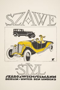 Szawe（Szabo & Wechselmann）の広告（Styl, pub.1922より）（ポショワールプリント 作： German School