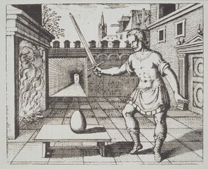 錬金術の寓話：19世紀後半に出版された魔法の歴史に描かれたマイケルマイヤー（1687）によるSrutinium Chymicumの哲学者の卵