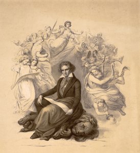 ルートヴィヒファンベートーベン（1770-1827）の寓意的な肖像画 作： German School