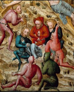受難の祭壇画。"プレーヤー・オブ" 独仏派の絵画。15世紀 ブザンソン美術博物館
