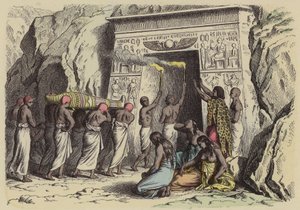 古代エジプトの埋葬（彩色済み彫刻 作： German School