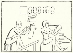 古代エジプトの靴職人（彫刻 作： German School