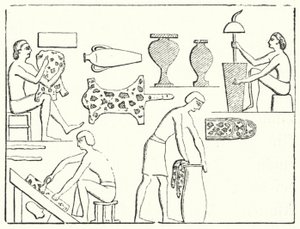 古代エジプトのタンナー（彫刻 作： German School