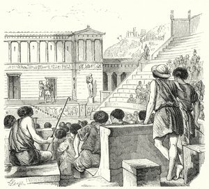 古代ギリシャの劇場（彫刻