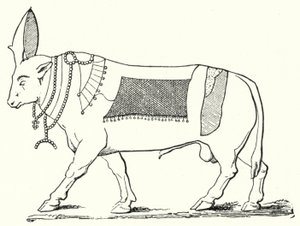古代エジプトの聖なる雄牛「アピス」（彫刻作品 作： German School
