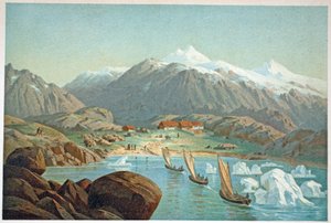 フリードリヒスタールへの船の到着、p。ロンドン、1874 作： German School