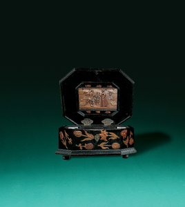 ボックス、エゲルのワークショップ、17世紀半ば（黒檀とステンドグラスの木材）