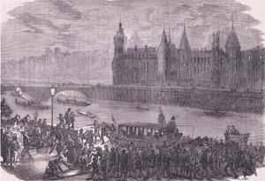 負傷者を連れてくる カッセル・アンド・カンパニー・リミテッド発行のCassells History of the War between France and Germany, c.1890 (litho) 作： German School