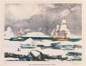 1839年から42年の間にJ.ショルツ、マインツによって出版されたイギリスの極地探検家、南極大陸へのキャプテンロス遠征 作： German School