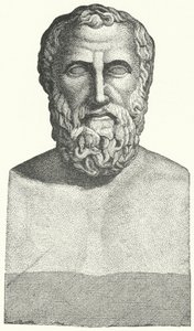 古代ギリシャの詩人アルキロクスの胸像（彫刻 作： German School